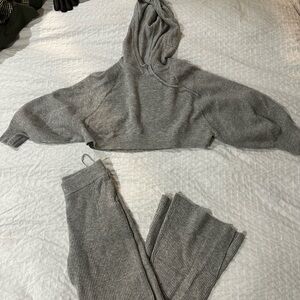 Topshop Gray Knit Lounge Set